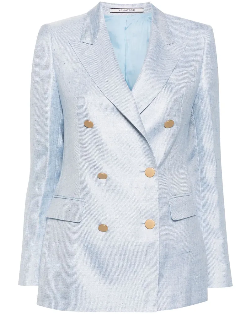 Tagliatore Doppelreihiges Sakko - Blau Blau