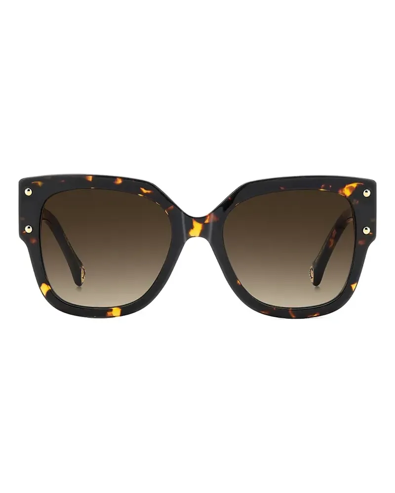 Carolina Herrera New York tortoiseshell-effect sunglasses - Braun Braun