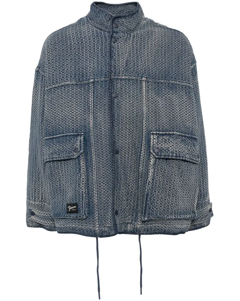 FIVE CM Jeansjacke mit Kontrasteinsätzen - Blau Blau