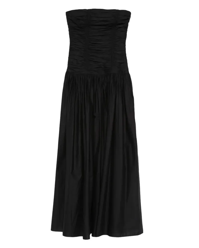 Matteau Schulterfreies Midikleid mit tiefer Taille - Schwarz Schwarz