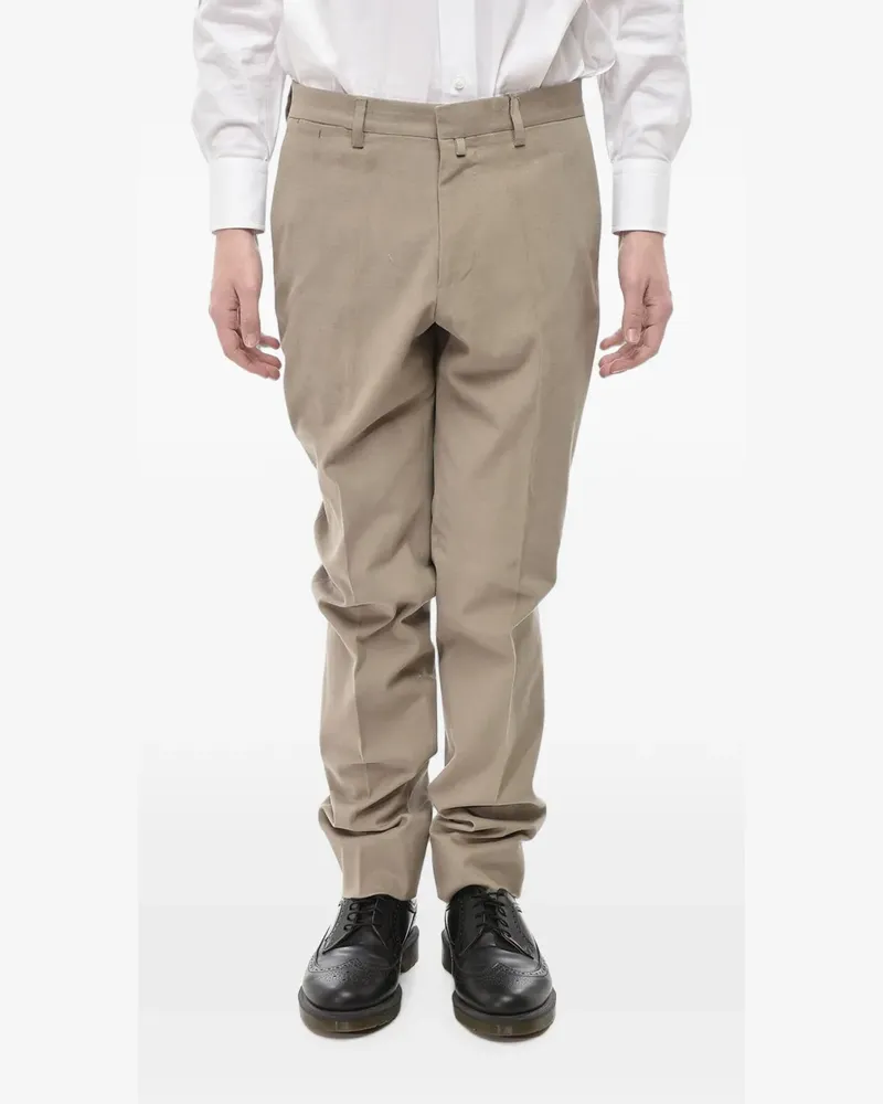 Corneliani cotton chino trousers - Nude Nude