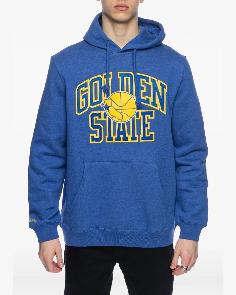 Mitchell & Ness NBA Golden State Warriors Playoff Win Hoodie - Blau Blau