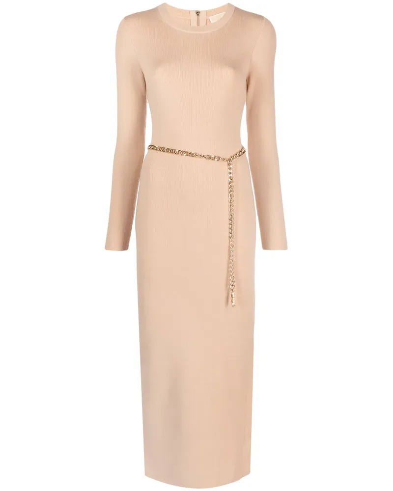 Michael Kors Midikleid mit Gürtel - Nude Nude