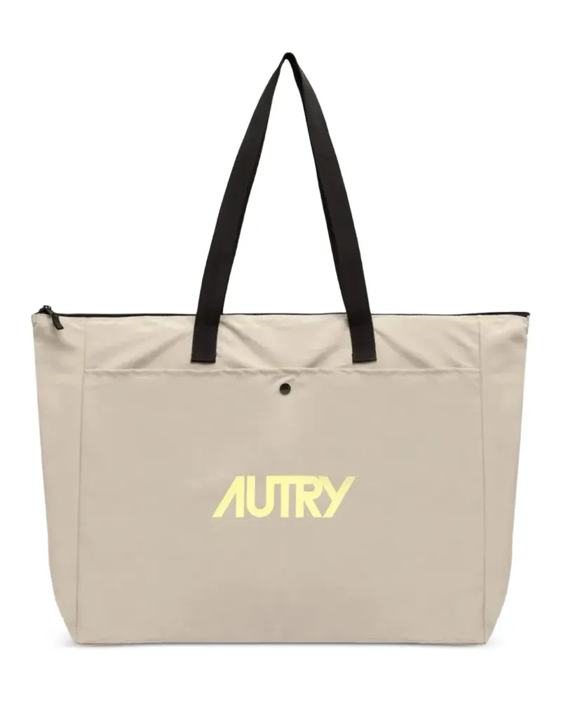 AUTRY logo tote bag - Nude Nude