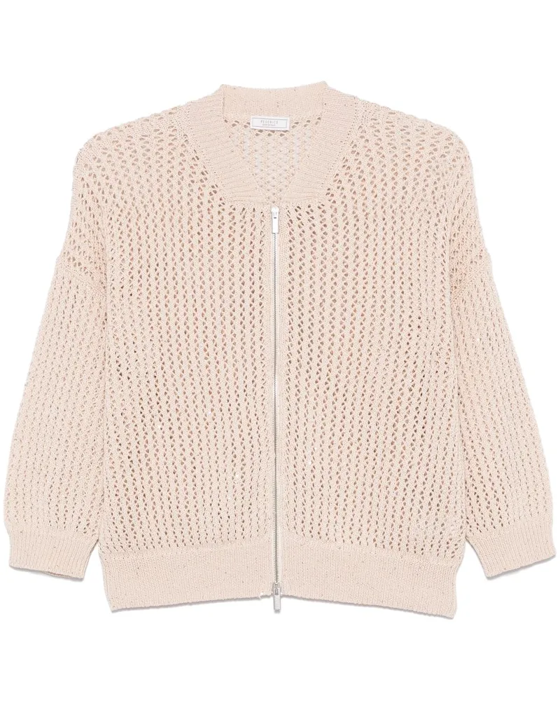 Peserico Cardigan mit Pailletten - Nude Nude