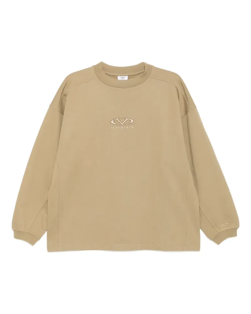 VETEMENTS Sweatshirt mit ovalem Logo - Braun Braun