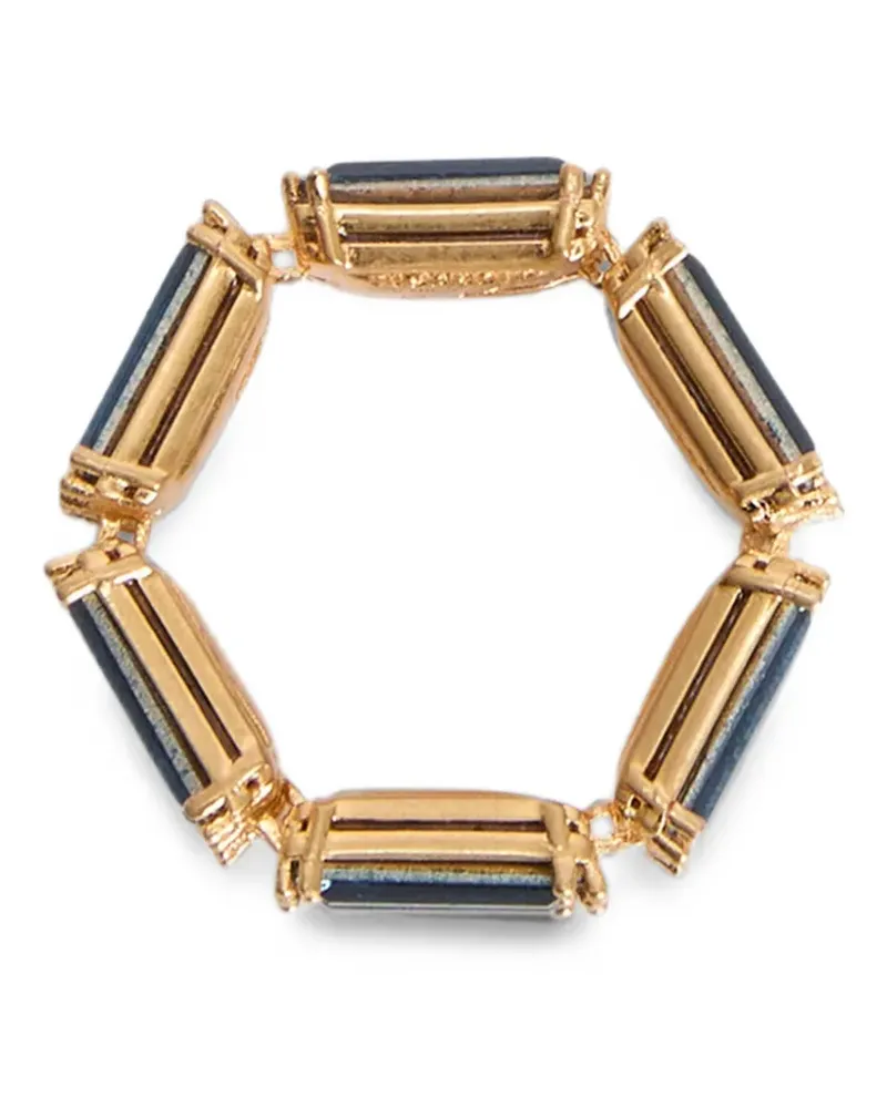 Jil Sander crystal-embellished handcrafted ring - Gold Gold