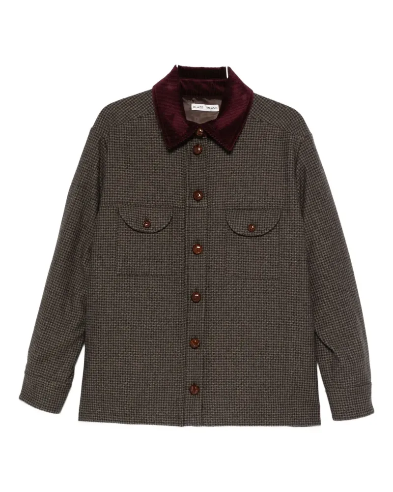 Blazé Milano buttoned corduroy-collar jacket - Braun Braun