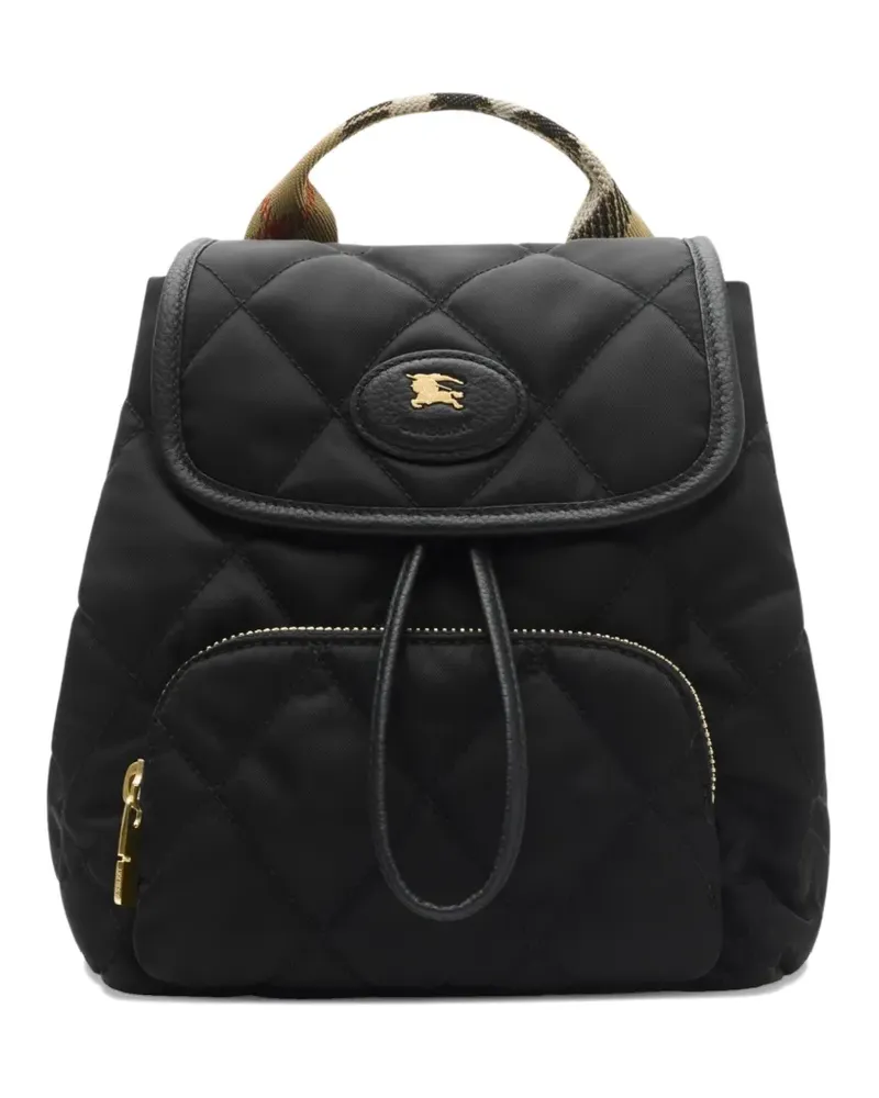 Burberry Gesteppter Rucksack mit Hufeisen - Schwarz Schwarz