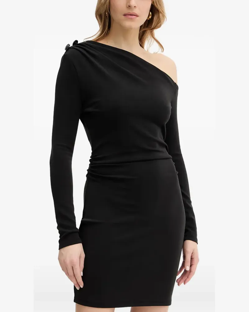 Guess button one-shoulder dress - Schwarz Schwarz