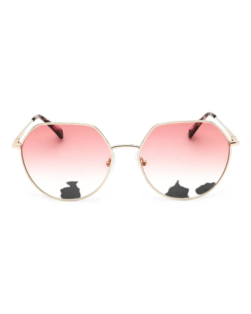 Longchamp geometric-frame sunglasses - Gold Gold