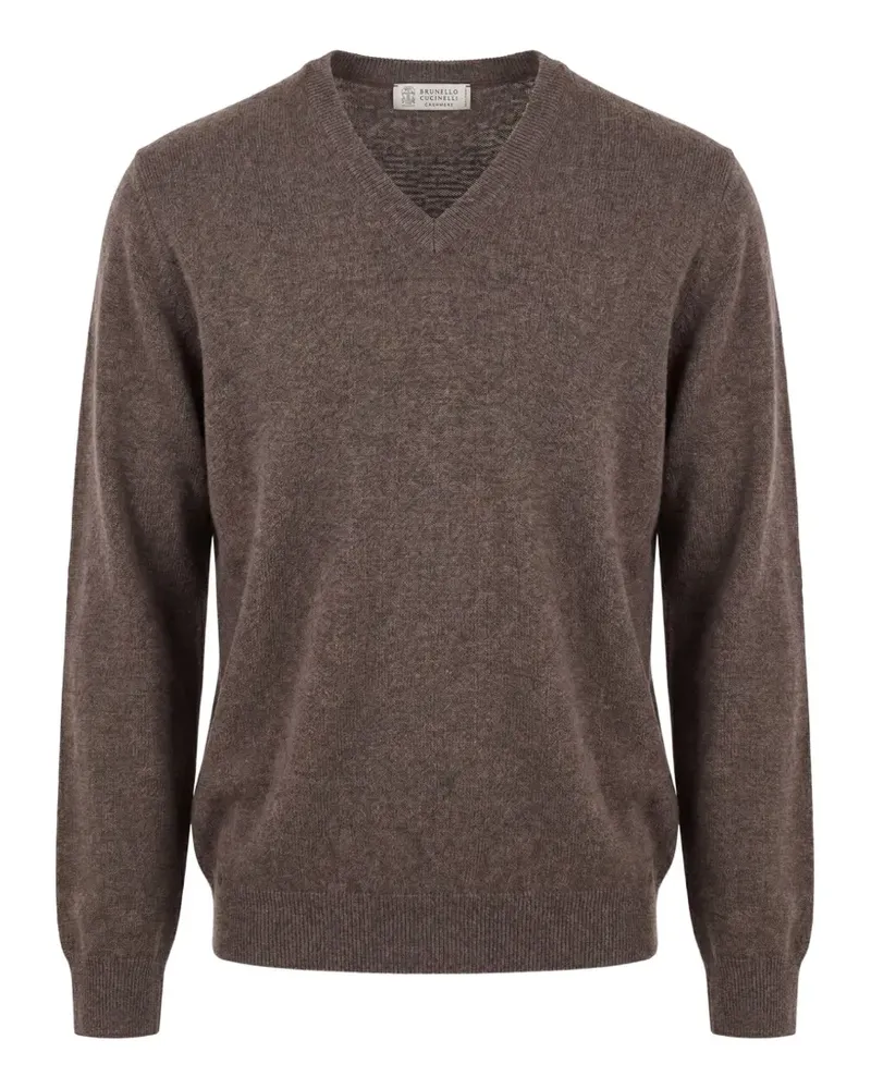 Brunello Cucinelli V-neck cashmere sweater - Braun Braun