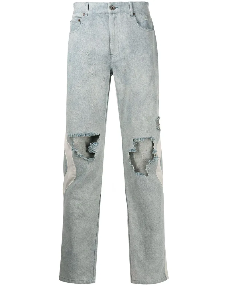 Mostly Heard Rarely Seen Gerade Jeans im Distressed-Look - Blau Blau