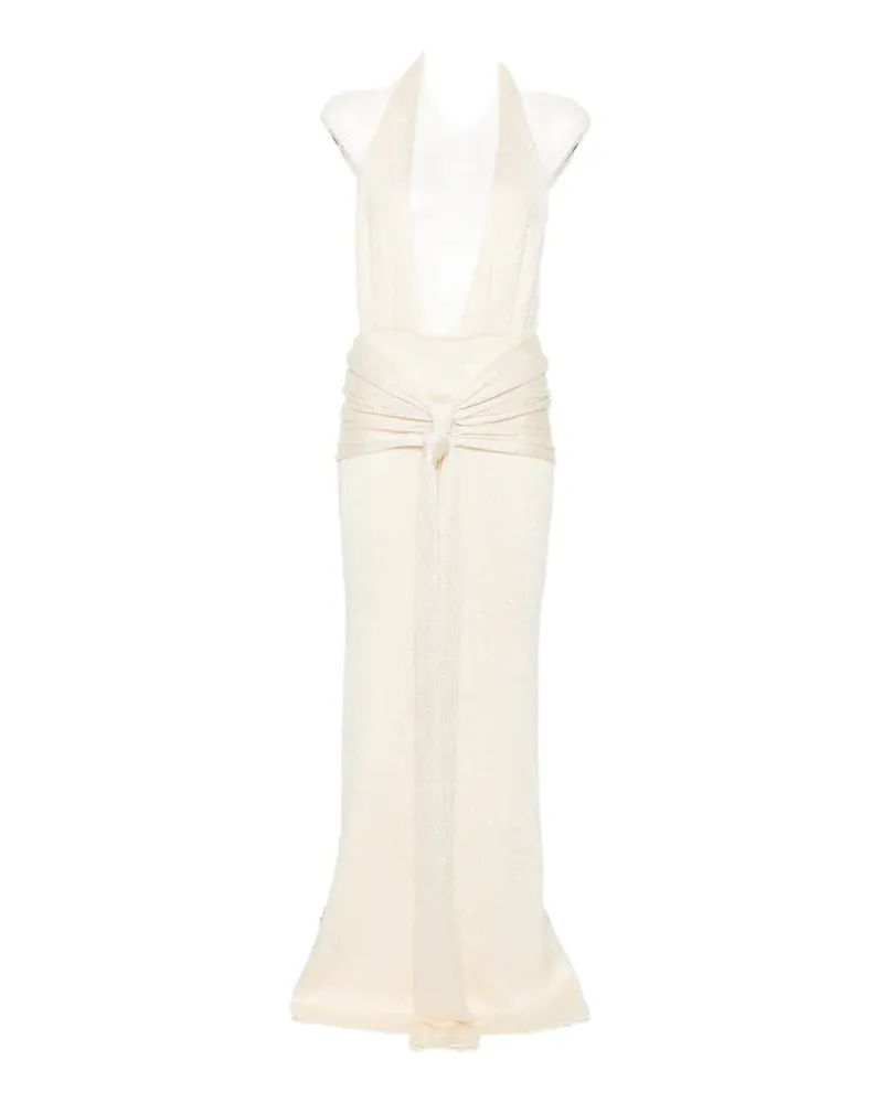 Aya Muse Sereia knotted-waist maxi dress - Nude Nude