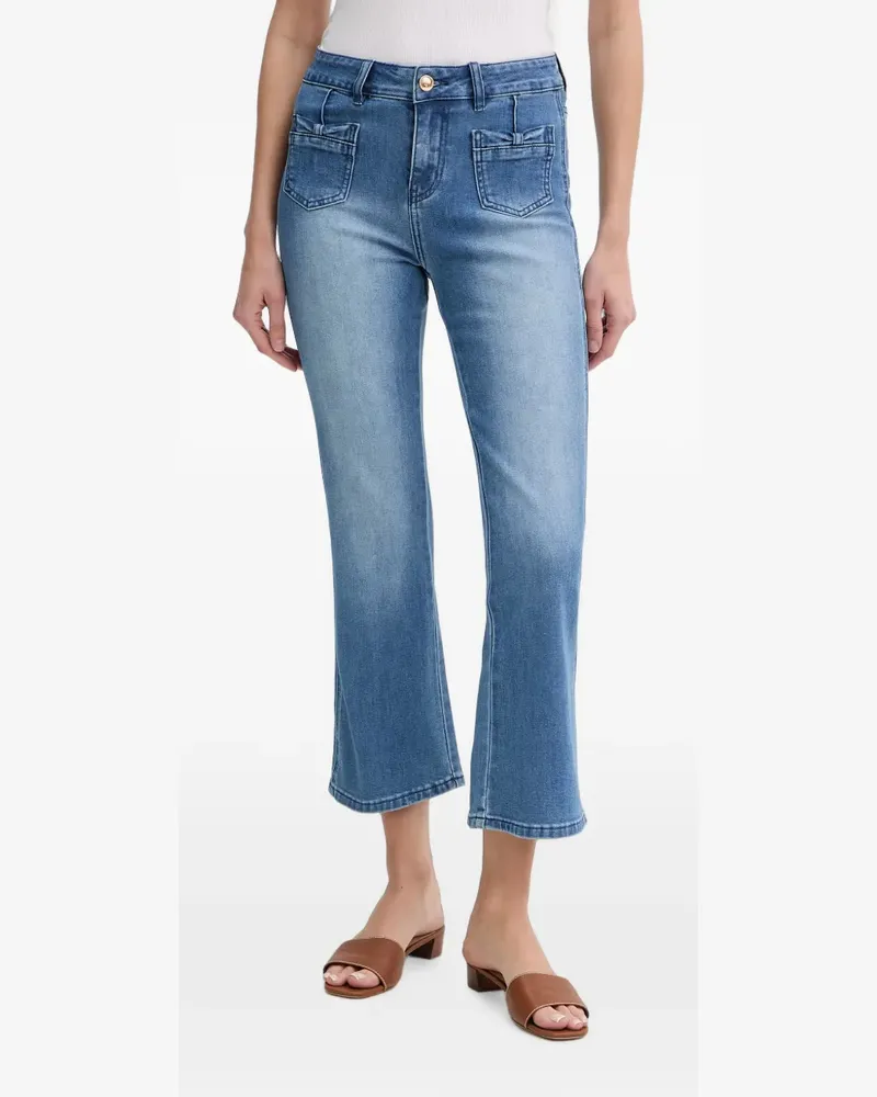 Gaudi Cropped-Jeans mit aufgesetzten Taschen - Blau Blau