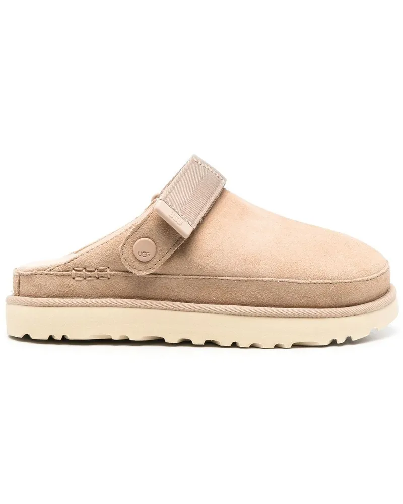 UGG Goldenstar Clogs aus Wildleder Nude