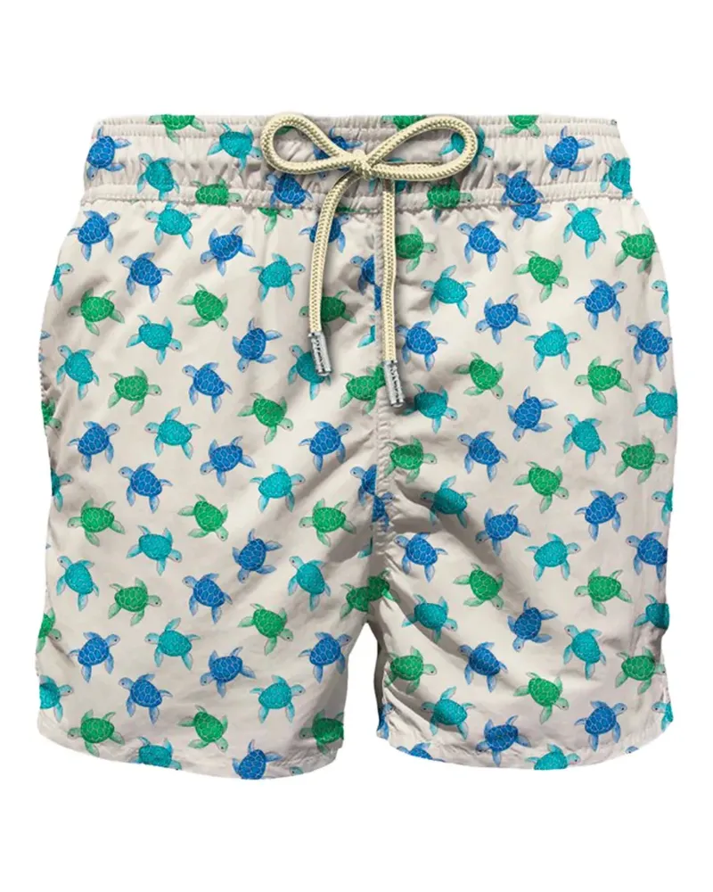 MC2 Saint Barth turtle print swim shorts - Nude Nude