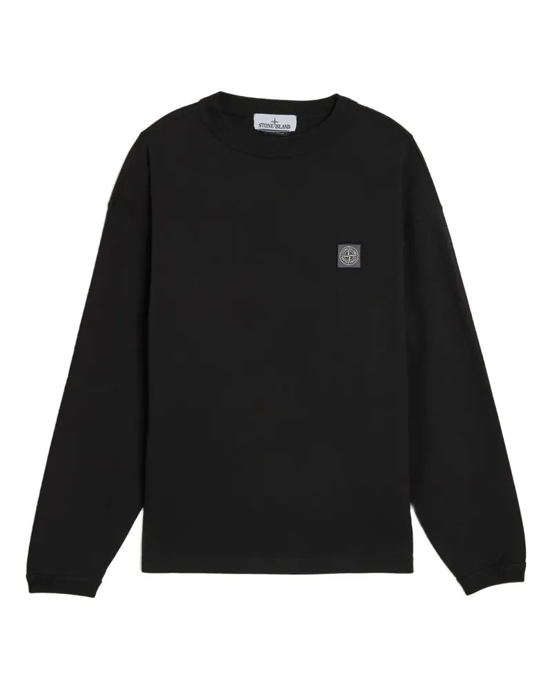 Stone Island long-sleeve organic cotton T-shirt - Schwarz Schwarz