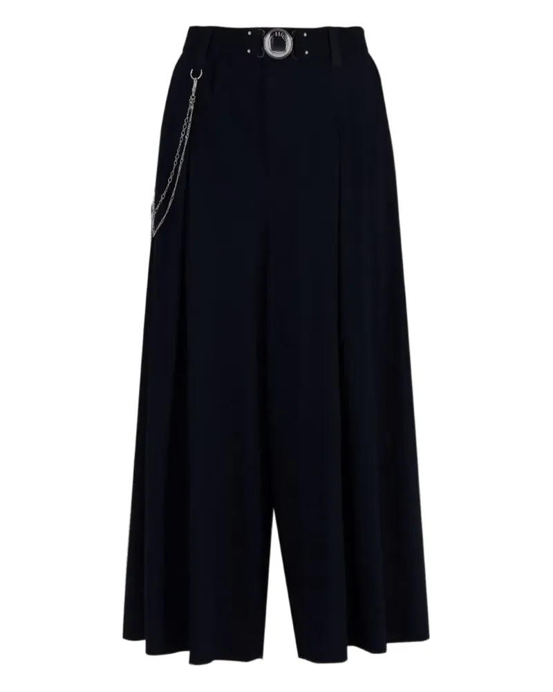 HIGH Bundfaltenhose mit Kettendetail - Schwarz Schwarz