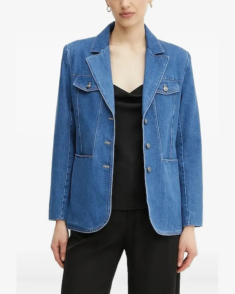 HUGO BOSS Jeans-Blazer mit Klappentasche - Blau Blau