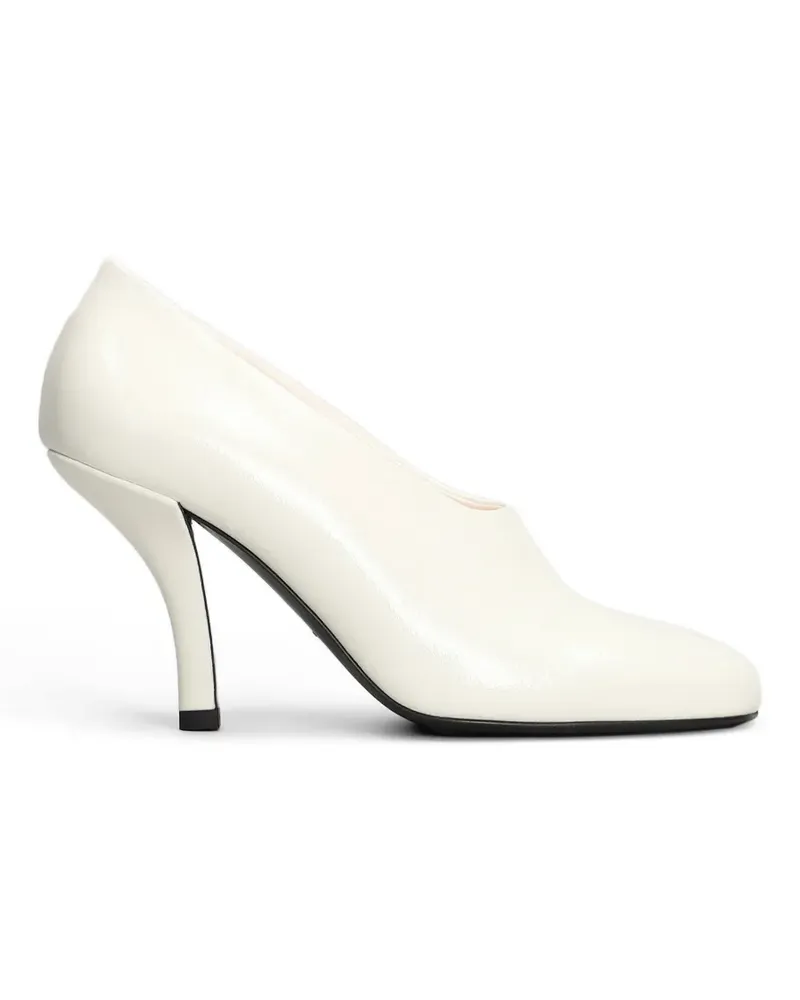 Totême Contour polished leather pumps - Nude Nude