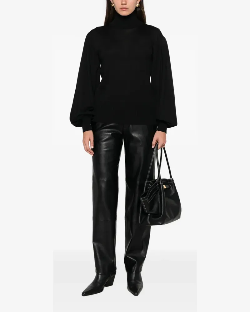 Liviana Conti balloon-sleeve sweater - Schwarz Schwarz