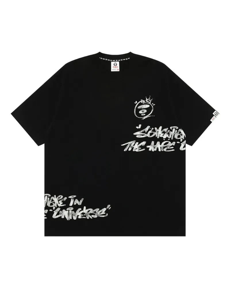 BAPE T-Shirt mit Logo-Print - Schwarz Schwarz