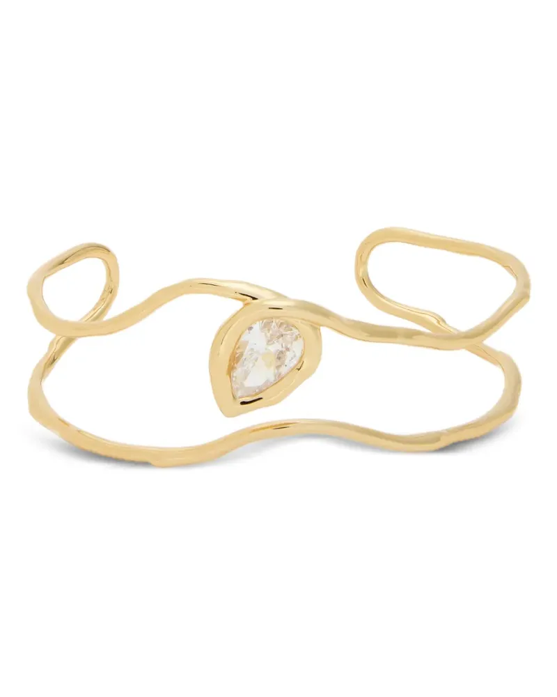 Alexis Bittar Asterales crystal-embellished wavy cuff bracelet - Gold Gold