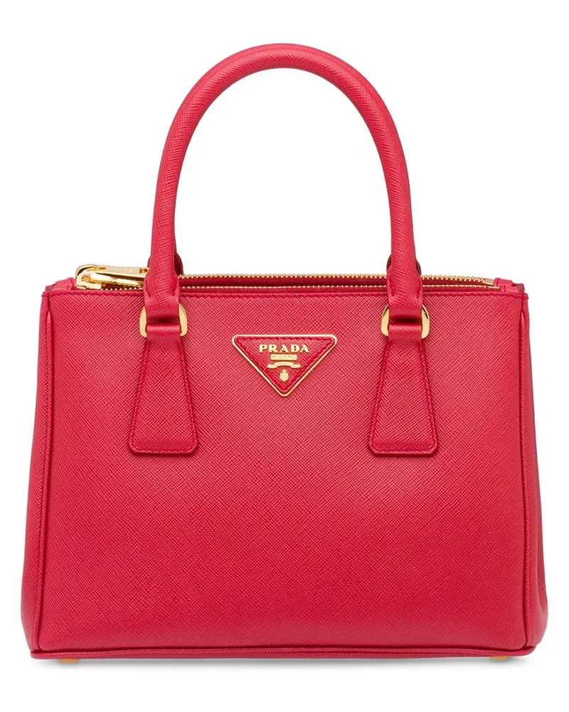 Prada Kleine Galleria Handtasche aus Leder - Rot Rot