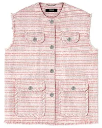 Versace Ausgefranste Tweed-Weste Rosa