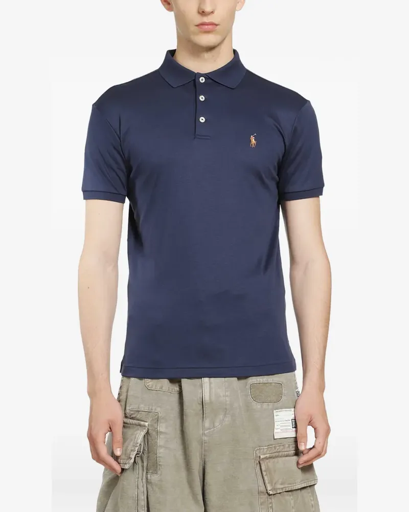 Ralph Lauren logo-embroidered piqué polo shirt - Blau Blau