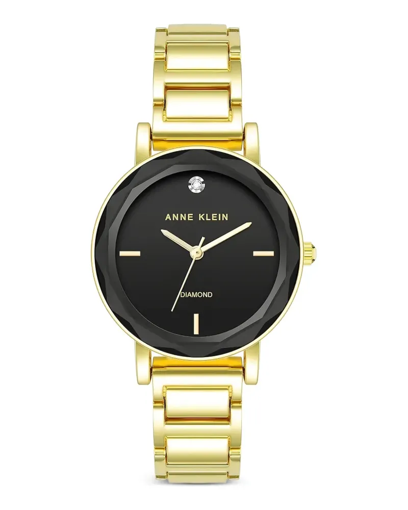Anne Klein Diamond Classic 32mm watch - Schwarz Schwarz