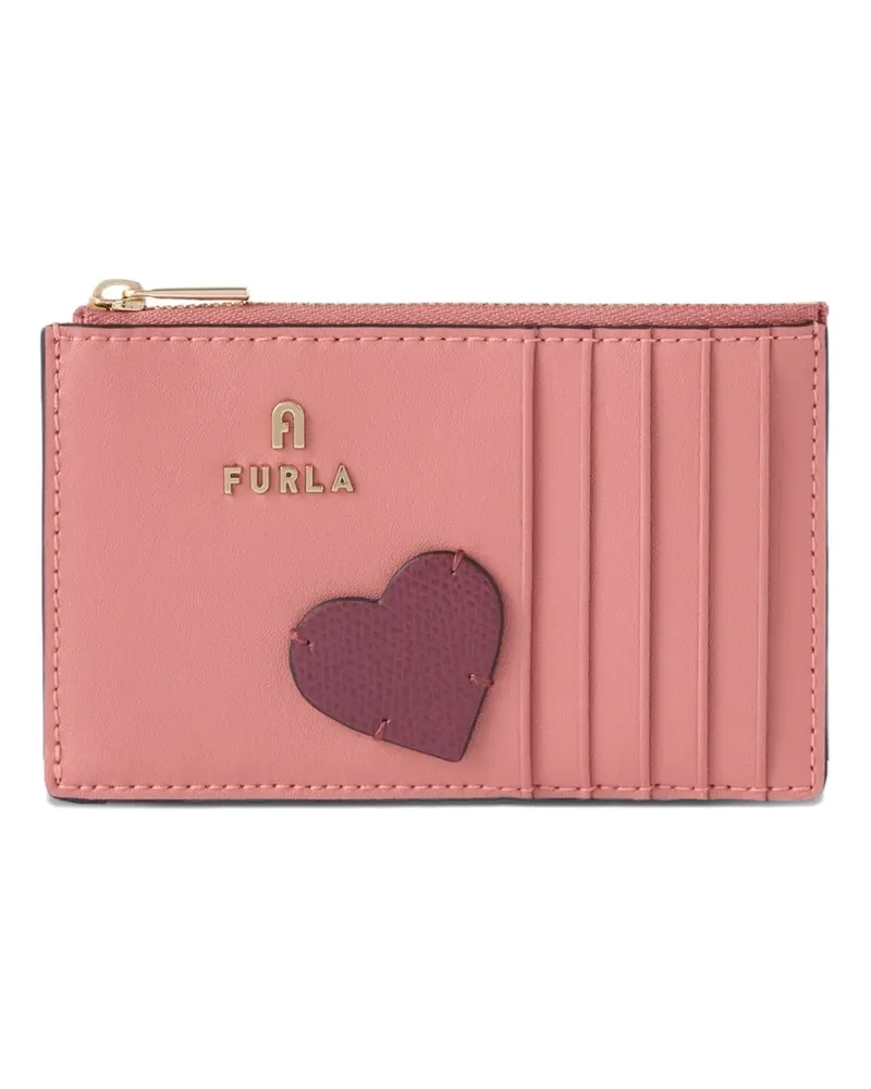 Furla M Camelia heart-patch card case - Rosa Rosa