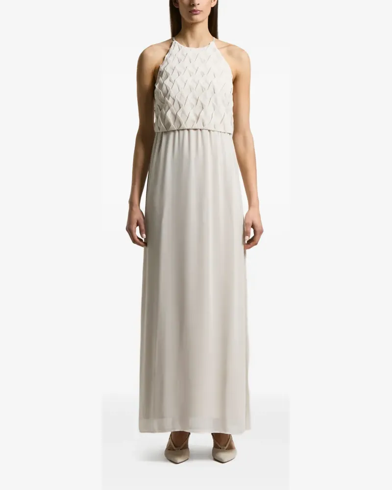 Peserico Maxikleid mit Falten - Grau Grau