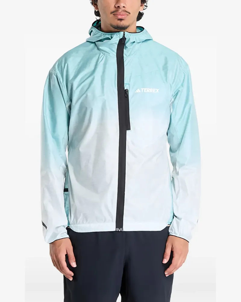 adidas hooded zip jacket - Blau Blau