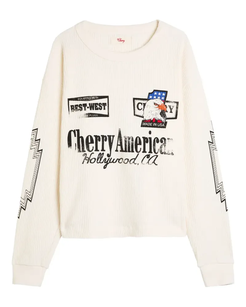 CHERRY LA eagle-graphic sweatshirt - Nude Nude