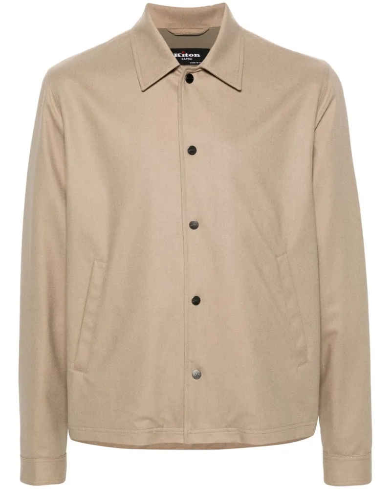 Kiton Jacke mit Logo-Nieten - Braun Braun