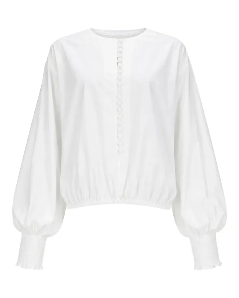 Balmain balloon-sleeve blouse - Weiß Weiß
