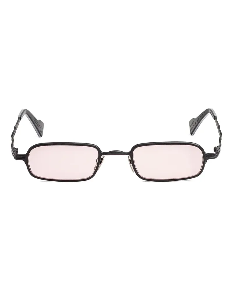 KUBORAUM Sonnenbrille mit eckigem Gestell - Schwarz Schwarz