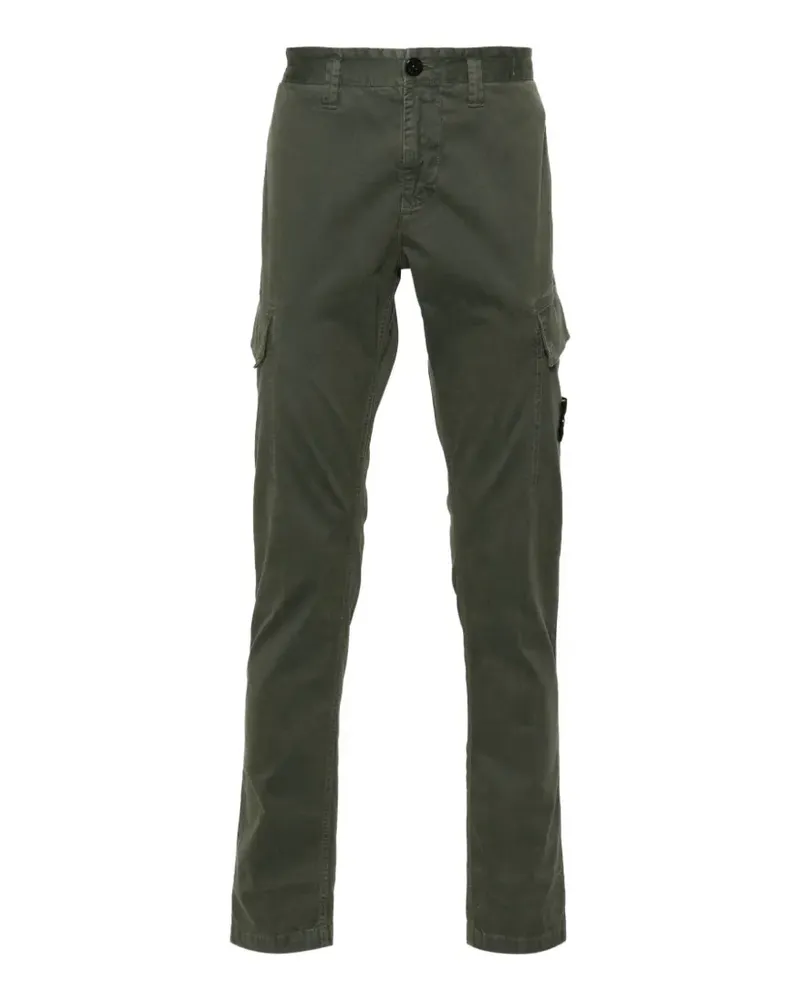 Stone Island Cargohose mit Logo-Patch - Grün Grün