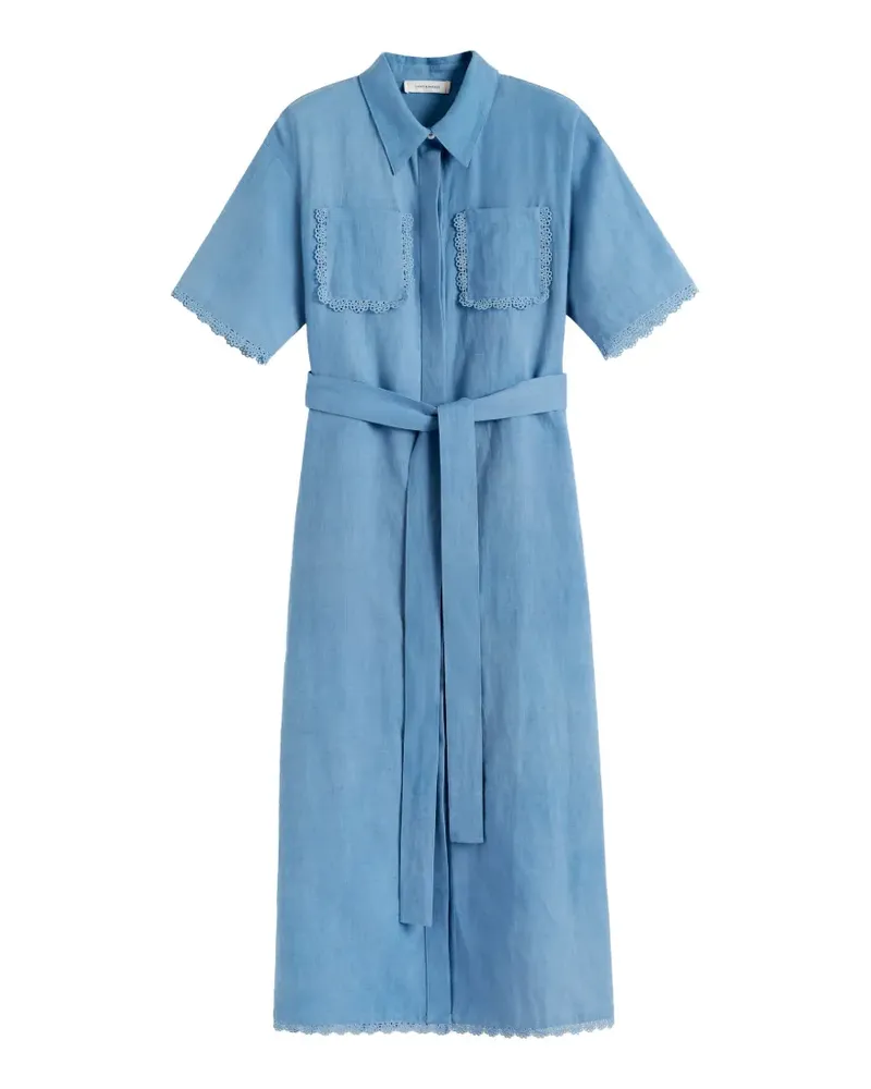 Chinti & Parker Midikleid mit Wellensaum - Blau Blau