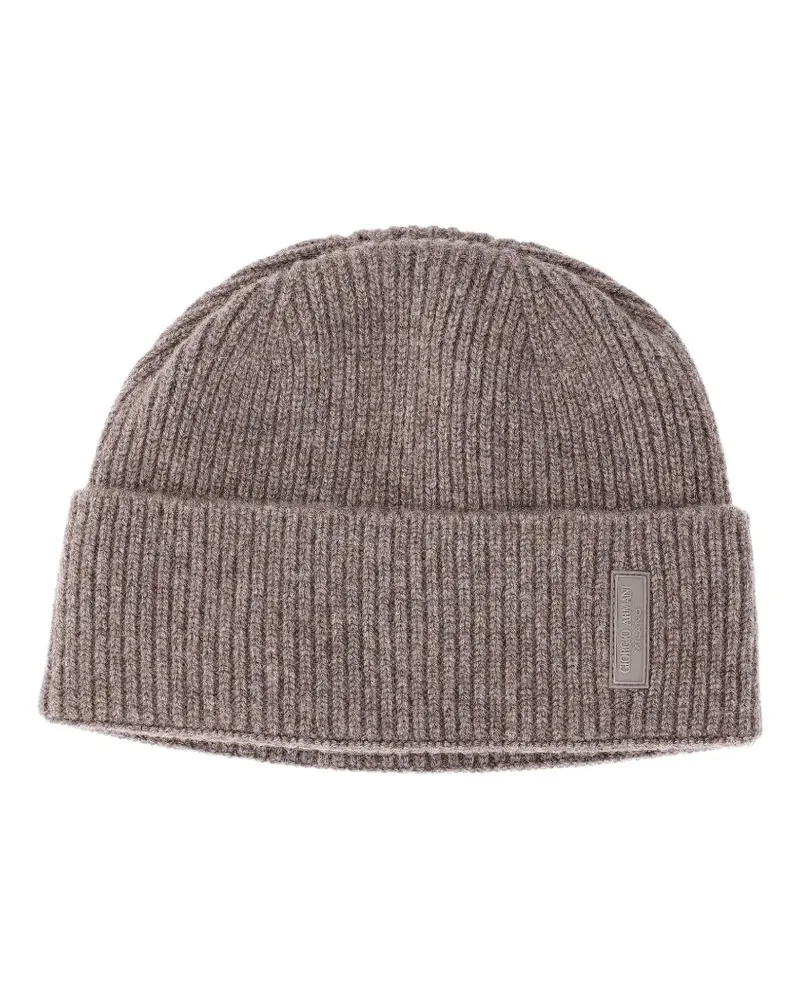 Giorgio Armani Gerippte Beanie aus Kaschmir - Braun Braun