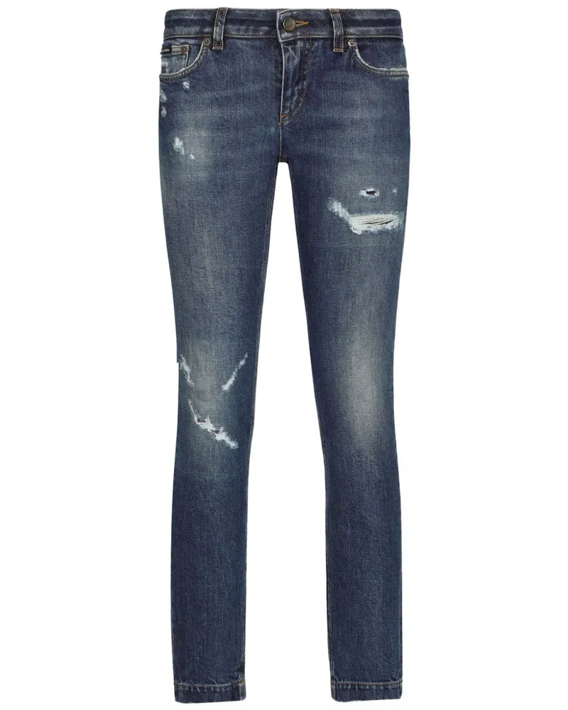 Dolce & Gabbana Tief sitzende Skinny-Jeans - Blau Blau