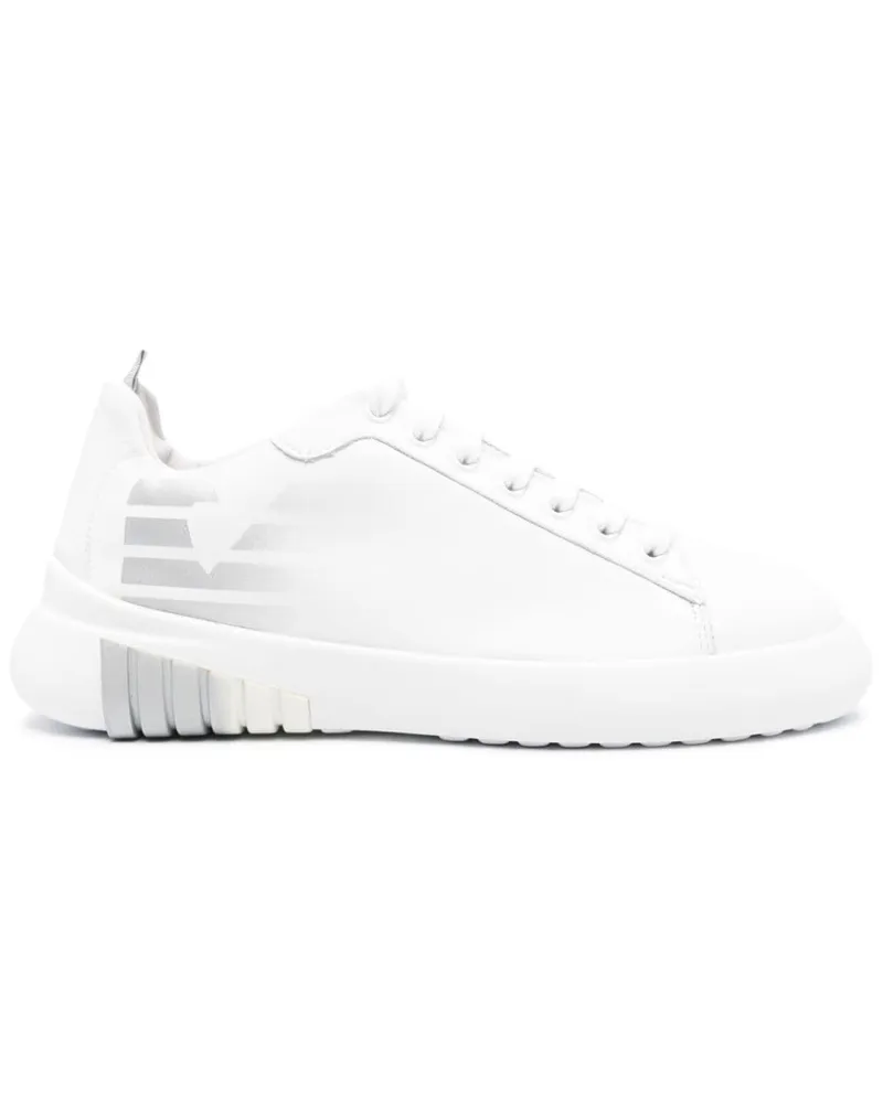 Emporio Armani Sneakers mit Logo-Print - Weiß Weiß