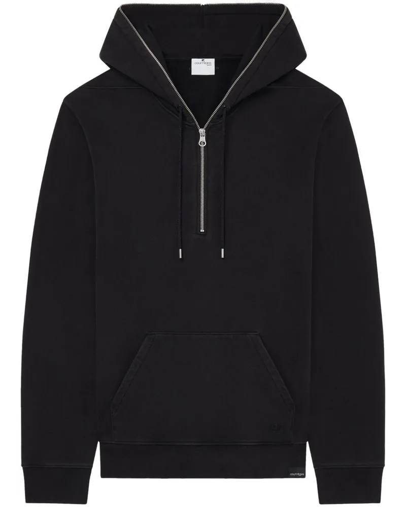 Courrèges Hoodie aus Fleece - Schwarz Schwarz