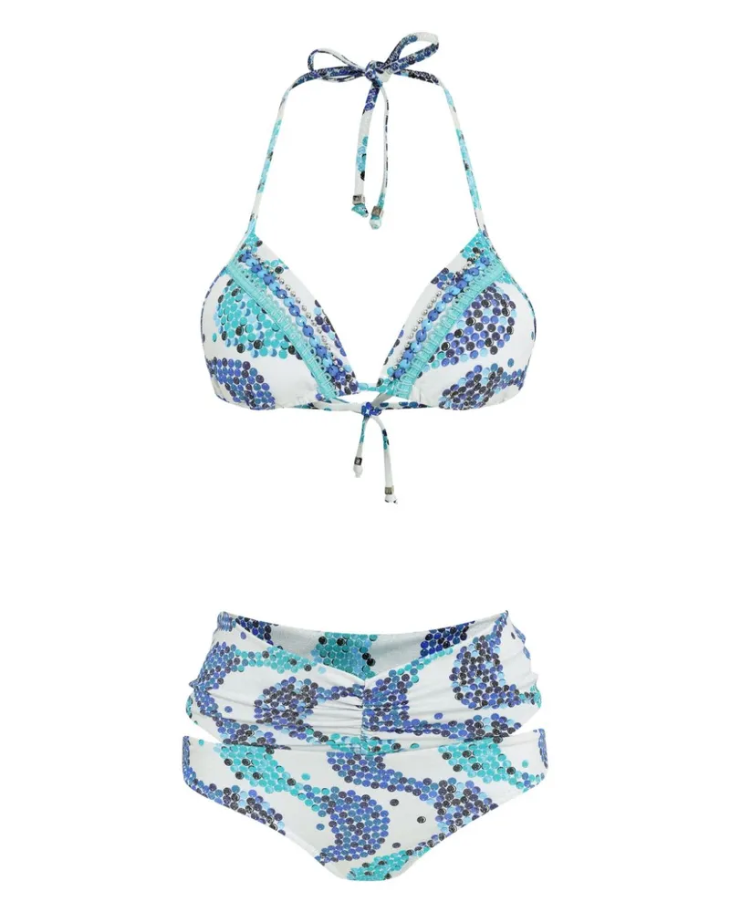 Amir Slama Bikini mit Cut-Out - Weiß Weiß