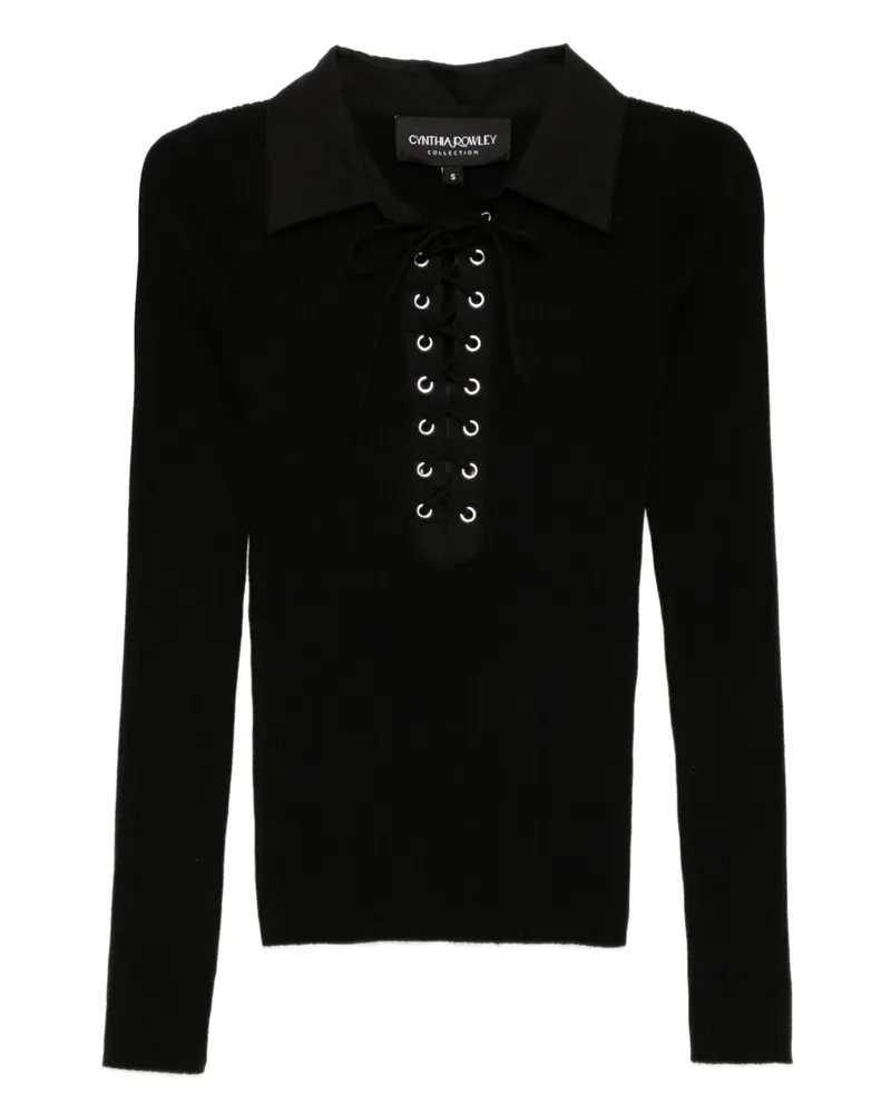 Cynthia Rowley UES Strickoberteil - Schwarz Schwarz