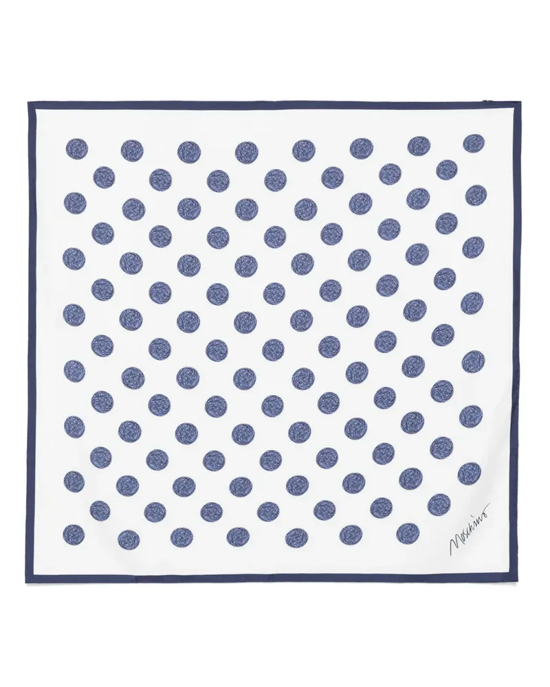 Moschino Schal mit Polka Dots - Weiß Weiß