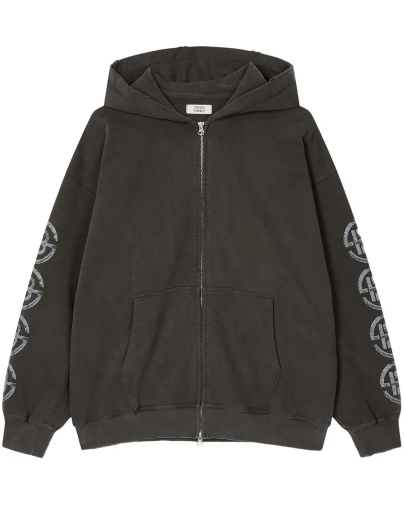 STUDIO TOMBOY Hoodie mit Print Grau