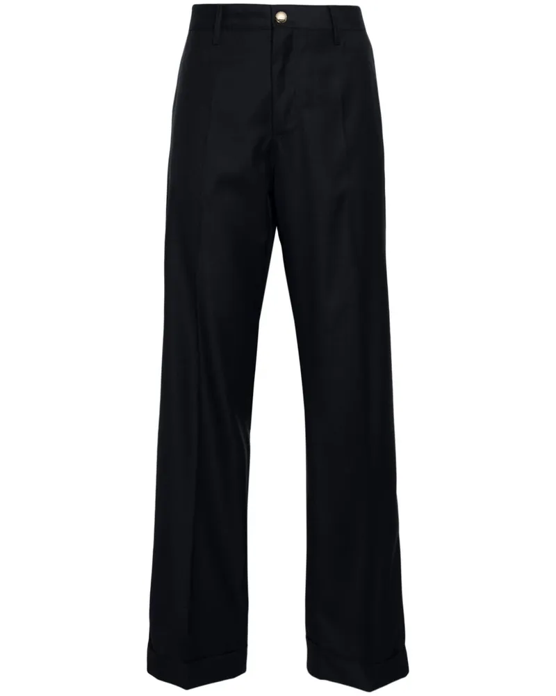 Miu Miu Klassische Hose mit Umschlag - Blau Blau